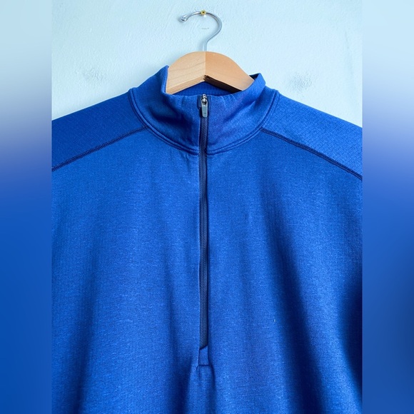 Patagonia Mens Capilene Baselayer Midweight Blue Quarter Zip Pullover Polartec M - Picture 4 of 7